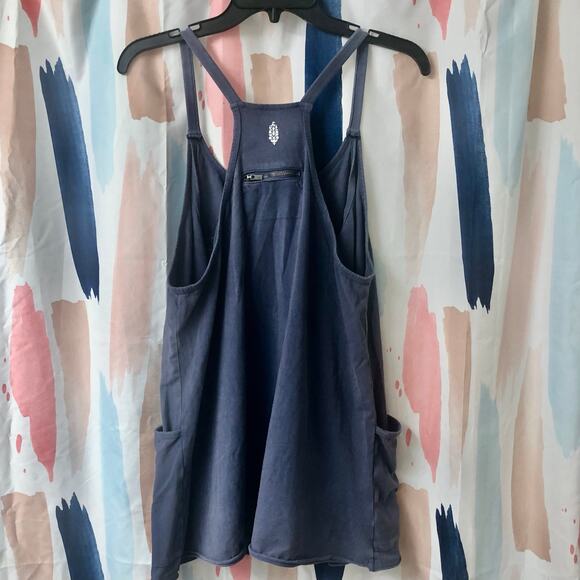 NWOT Free People Movement Blue Indigo Hot Shot Mini Dress Romper Size Small - Picture 9 of 15